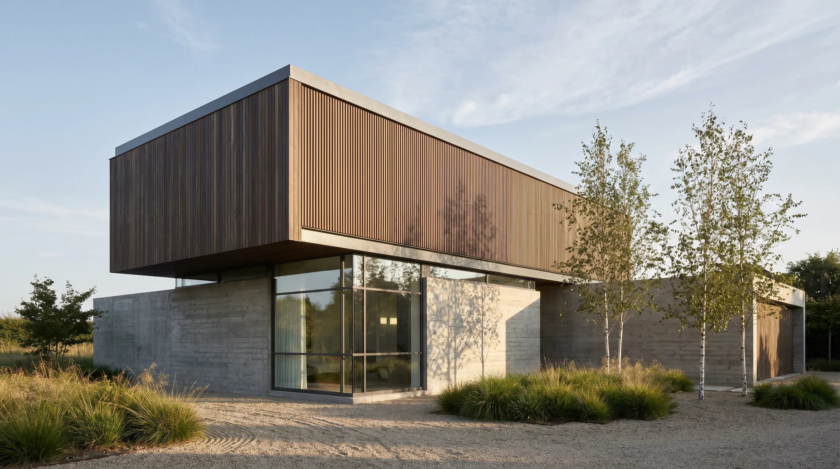 Start view — the house rendered from the front corner