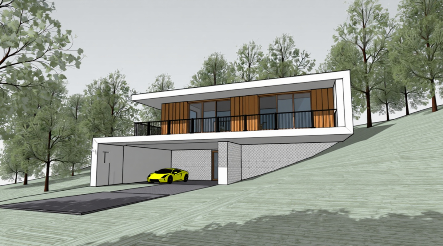 Black and white architectural drawing example